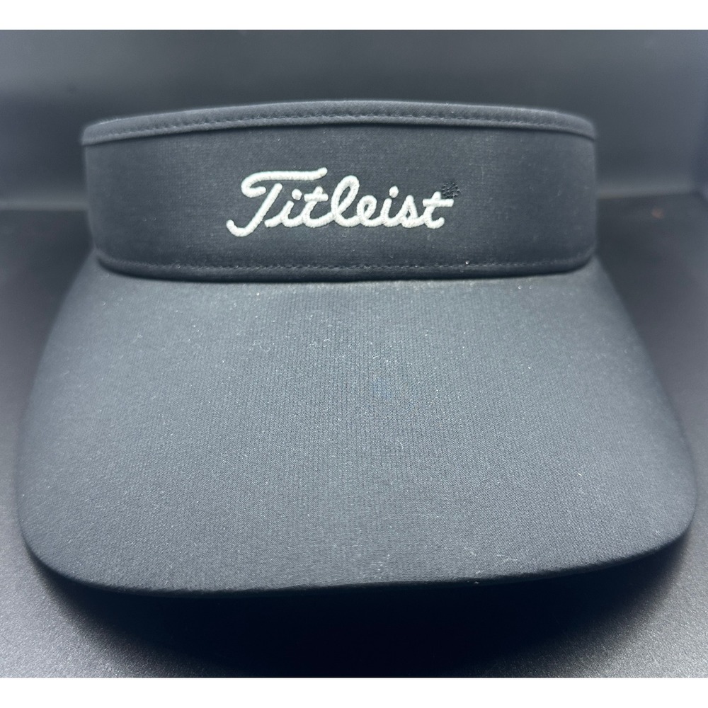 Titleist Golf Visor Black White Embroidered Adjustable Hat